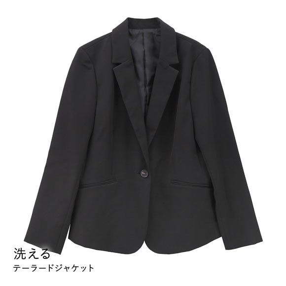 ニッセン 洗えるストレッチダブルクロステーラードジャケット トレッチ しわになりにくい UVカット 洗濯機OK LL 3L NISSEN