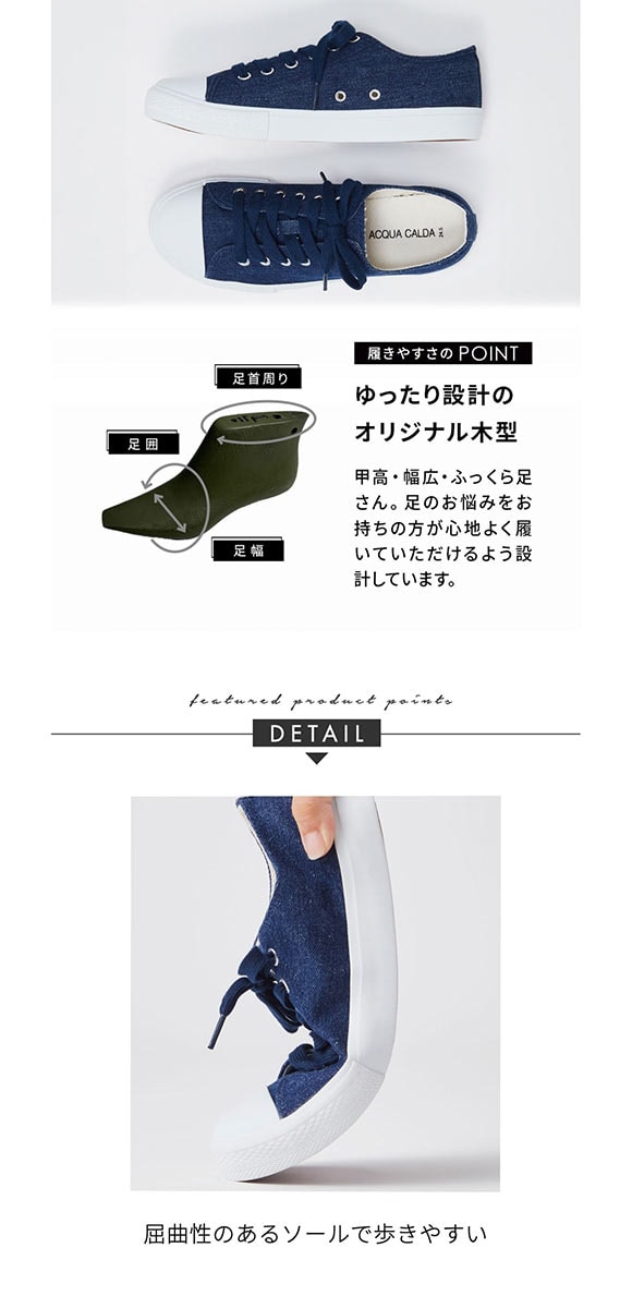 ニッセン ゆったり幅広 ローカットスニーカー ワイズ4E レディース 25cm