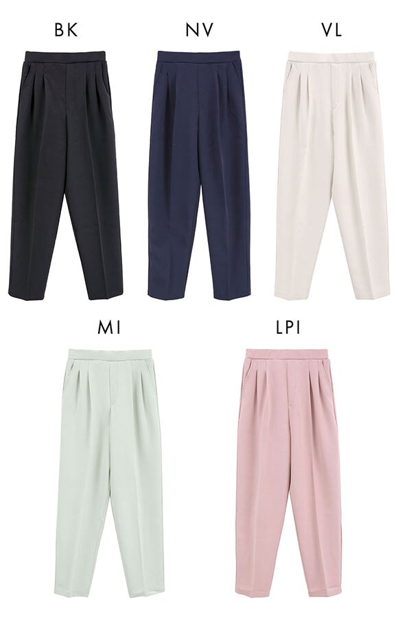 ニッセン ストレッチダブルクロスツータックテーパードパンツ しわになりにくい L LL 3L nissen