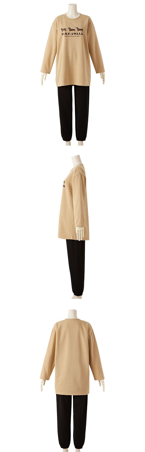 ニッセン 綿混裏起毛ゆったりルームウェア上下セット LL 3L nissen