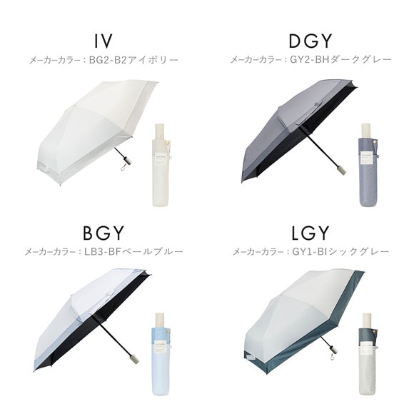 ウォーターフロント カルオート 折りたたみ傘 55cm UV対策 日傘 兼用 雨傘 晴雨両用 バイカラー umbulatio Waterfront