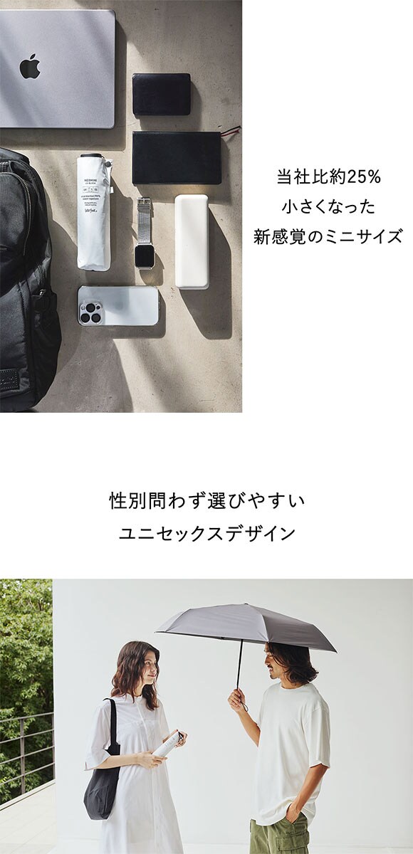 ウォーターフロント ネオミニ UVブロック 折りたたみ傘 折55cm  日傘 兼用 雨傘 晴雨兼用 Waterfront