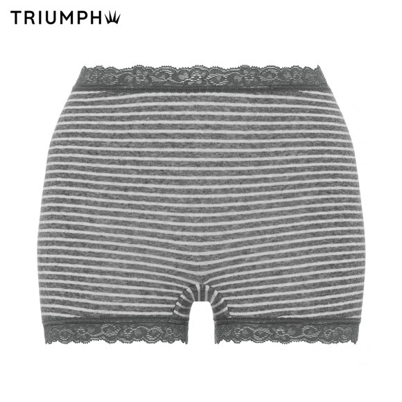 トリンプ SO NATURAL TR7120 ショーツ ボーイズレングス 1分丈 深め 綿混 ボーダー ML M014 単品 Triumph