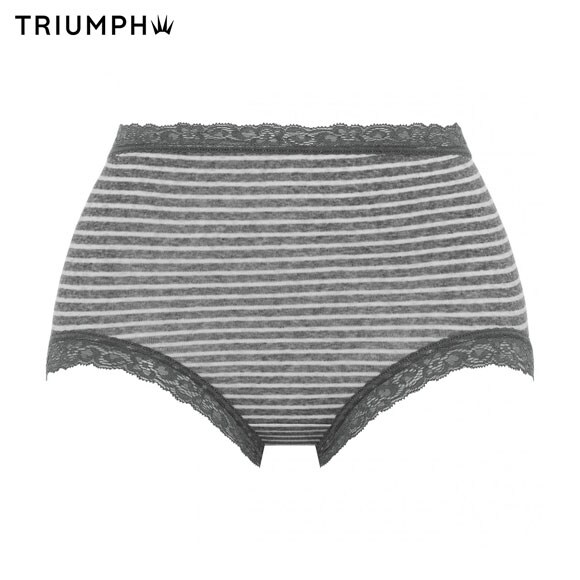トリンプ SO NATURAL TR7120 ショーツ はきこみ深め 綿混 ボーダー ML M014 単品 Triumph