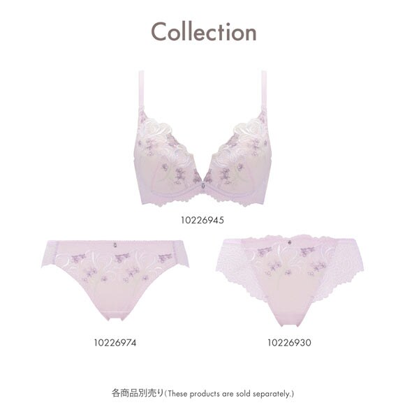 アモスタイル AMST1538 チャーミングラマースリムラインDeepV ウィンターリリー 3/4カップブラジャー BCD AMOSTYLE