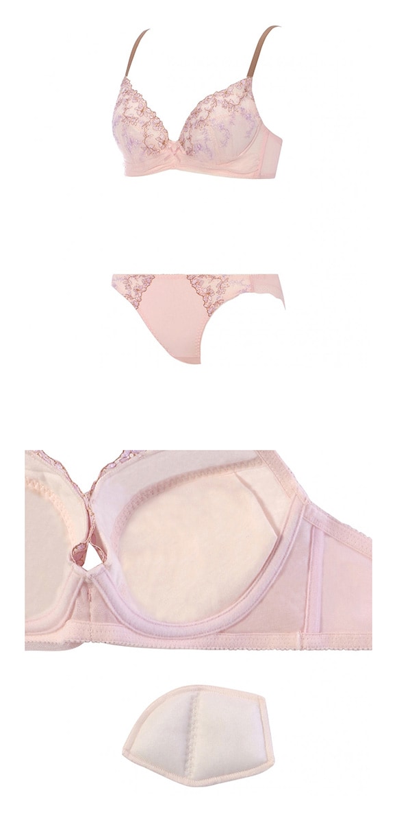アモスタイル AMST1528 マイリトルガーデン やわぴたワイヤーブラ ブラセット ブラジャー ショーツ セット EF 大きいサイズ AMOSTYLE