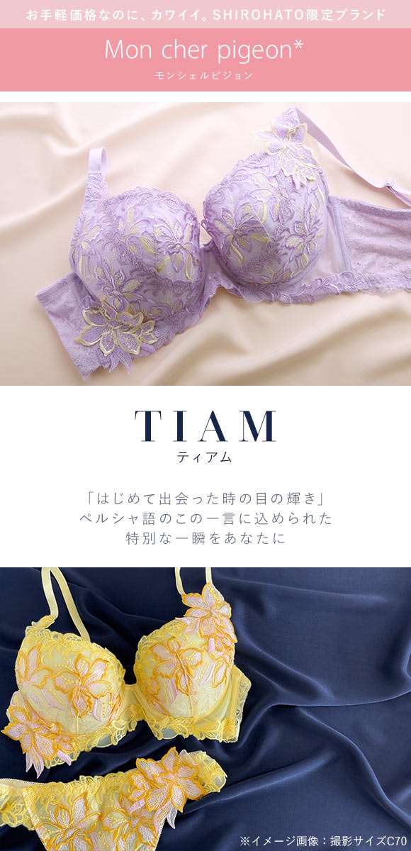 モンシェルピジョン Mon cher pigeon ティアム TIAM ブラジャー GHI グラマーブラ 大きいサイズ 単品