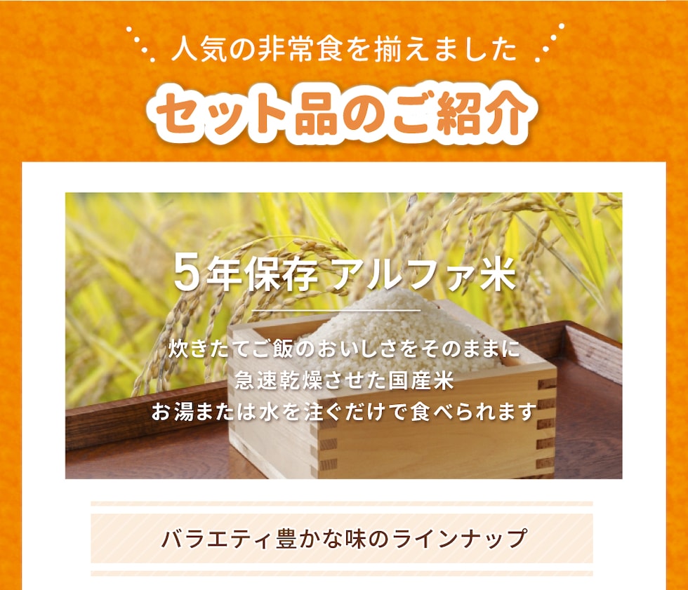 内容品詳細-アルファ米1