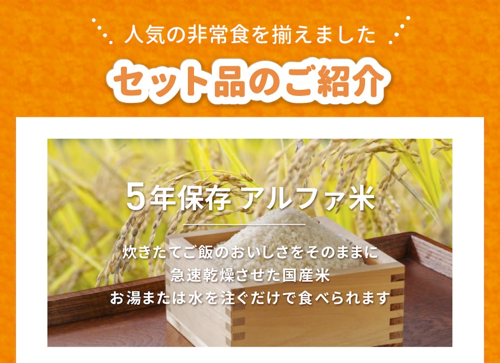 内容品詳細-アルファ米1