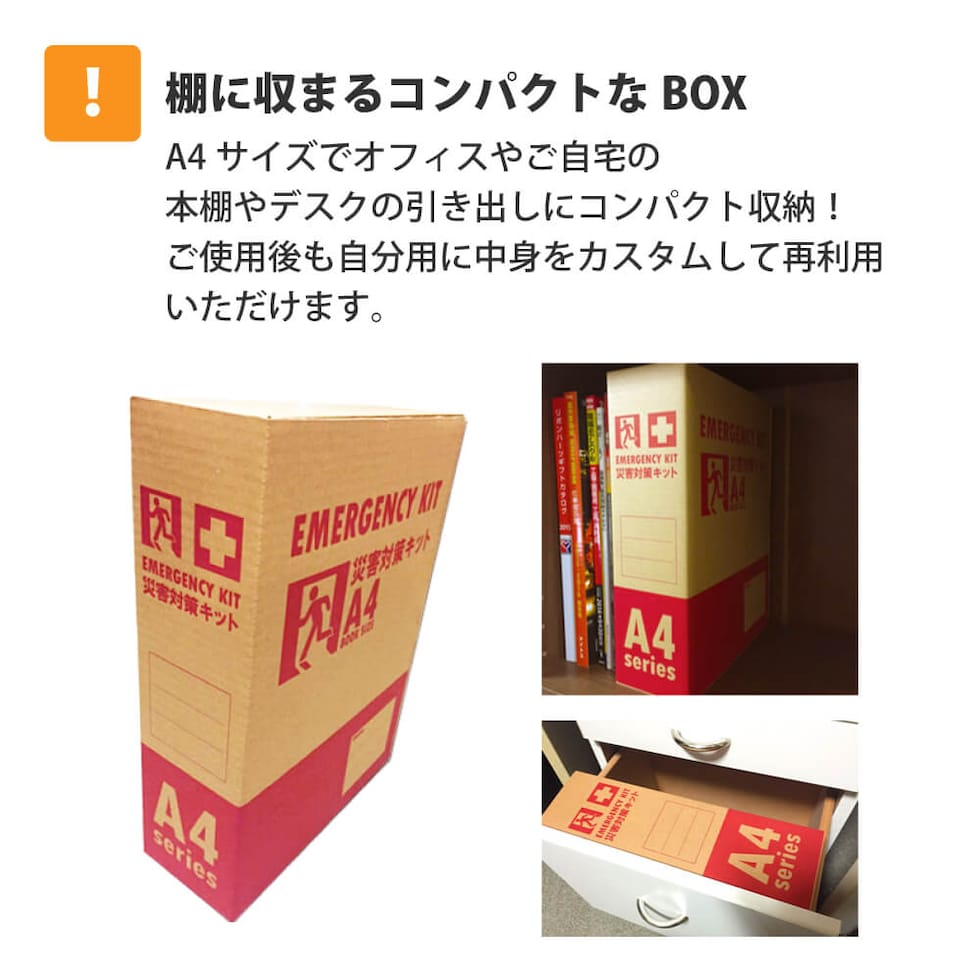1人用/3日分(9食) 非常食セット A4サイズBOX入 アルファ米/パンの缶詰
