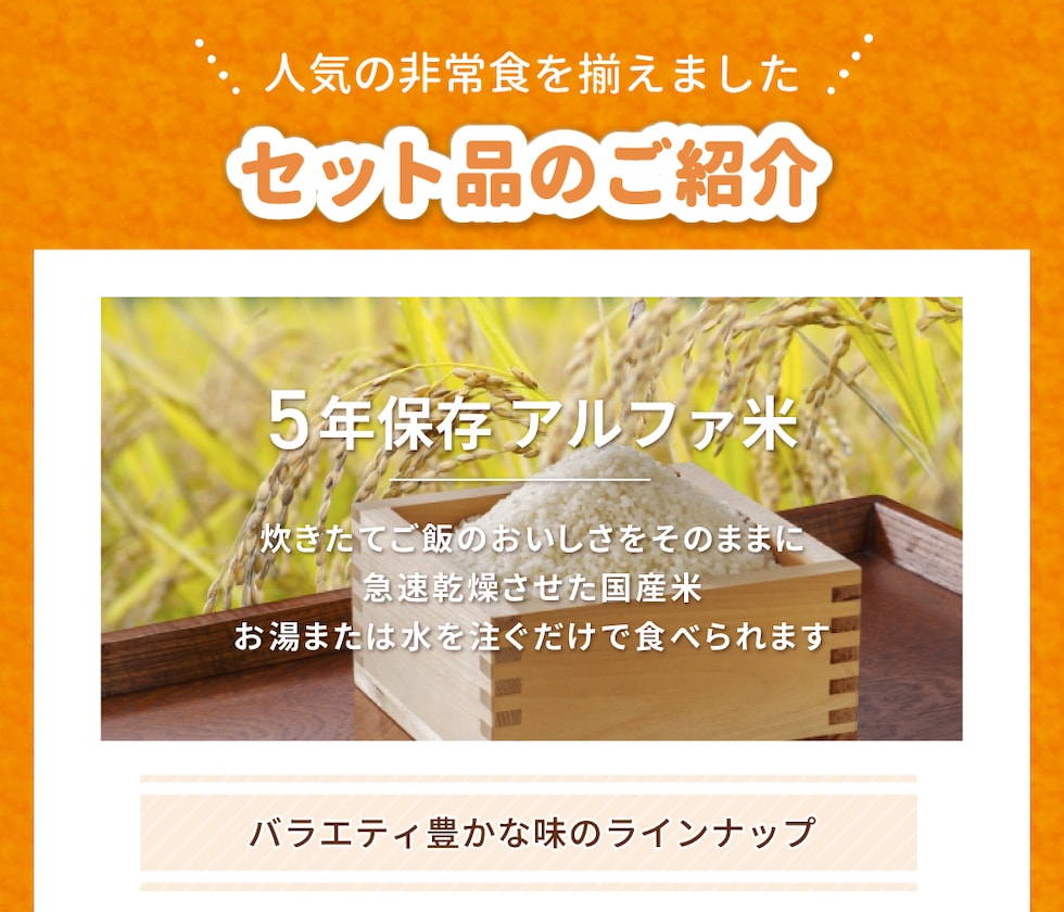 内容品詳細-アルファ米1