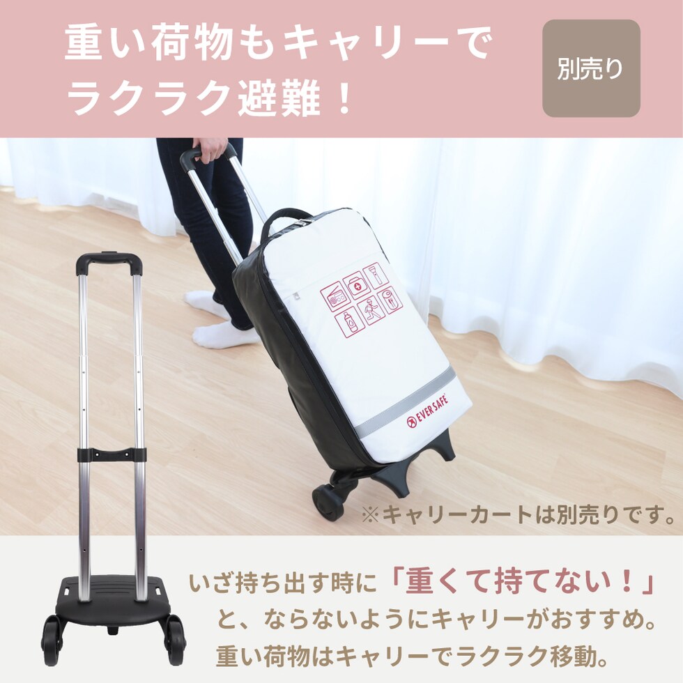 底まで開く 防災リュック 単品