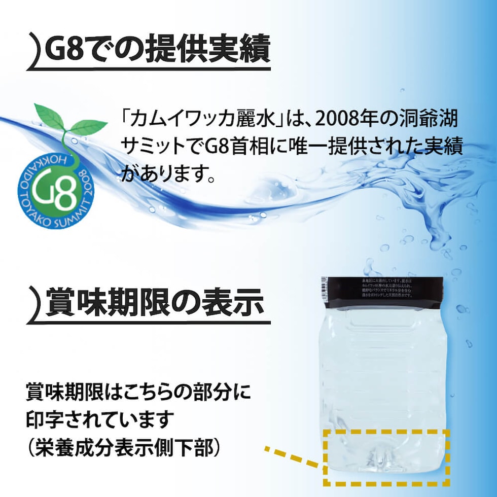 10年保存水】 2L×12本（6本×2ケース） ミネラルウォーター 「カムイワッカ麗水10年保存2L×12本セット」 （防災グッズ 防災セット 非常食  あんしん水 長期保存水 備蓄品 備え やむ無く 非常用持ち出し袋 避難 災害 帰宅困難 ギフト 飲料水 )