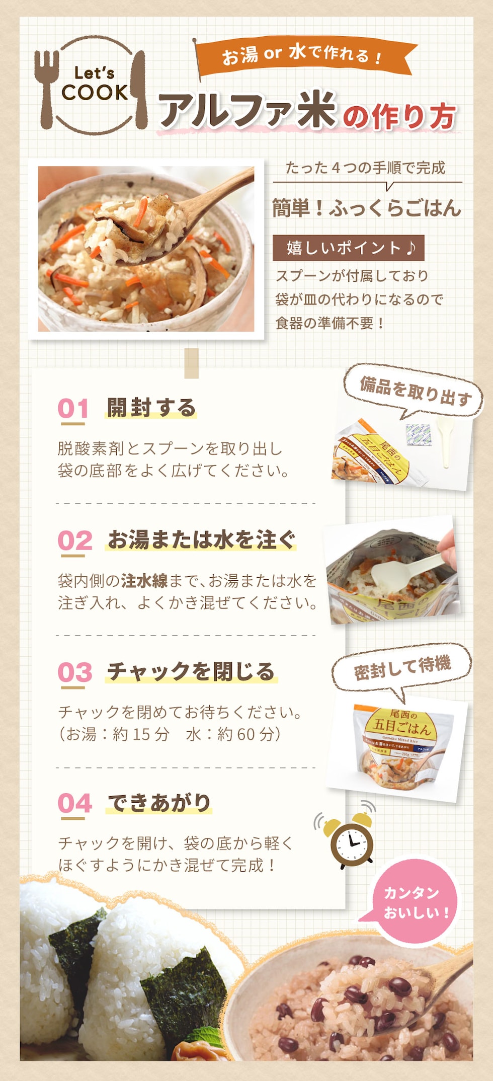 作り方-アルファ米