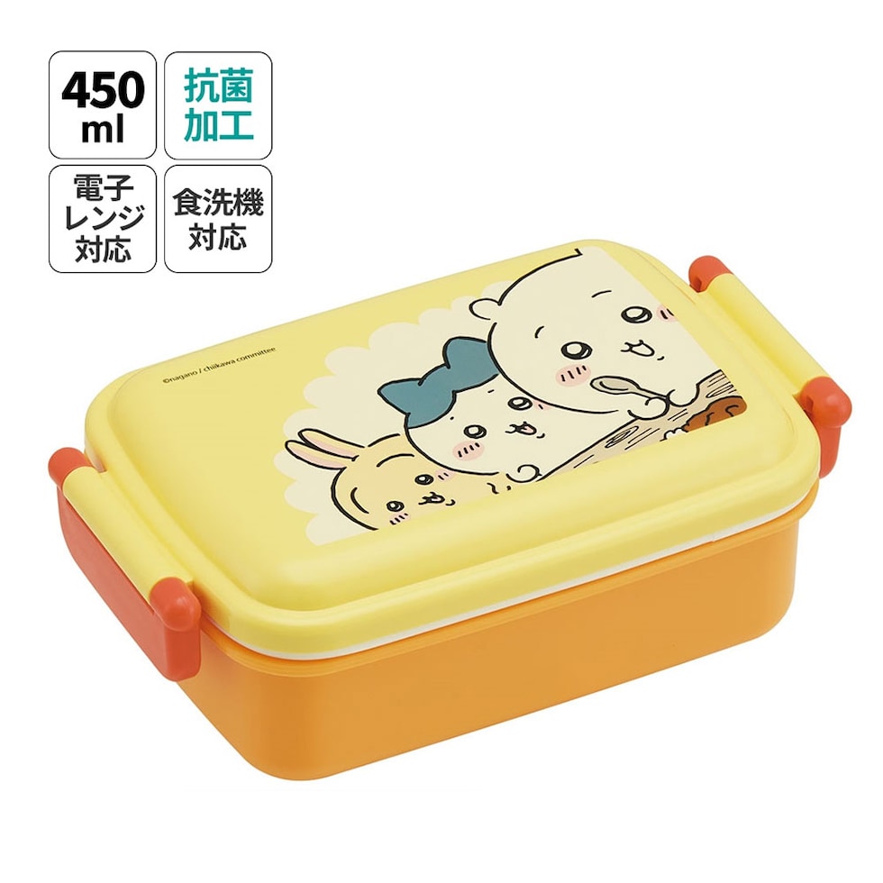 ちいかわ お弁当箱 一段 レンジ対応 食洗機対応 ランチボックス 小さめ 450ml 仕切り 食洗機 ハチワレ うさぎ RBF3ANAG |  カテゴリ：弁当箱の販売できる商品 | S-mart (315rbf3anag)|ドコモの通販サイト - dショッピング