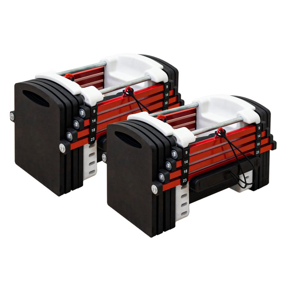 可変式ダンベル パワー ブロックダンベル 23kg 2個セット ダンベル可変