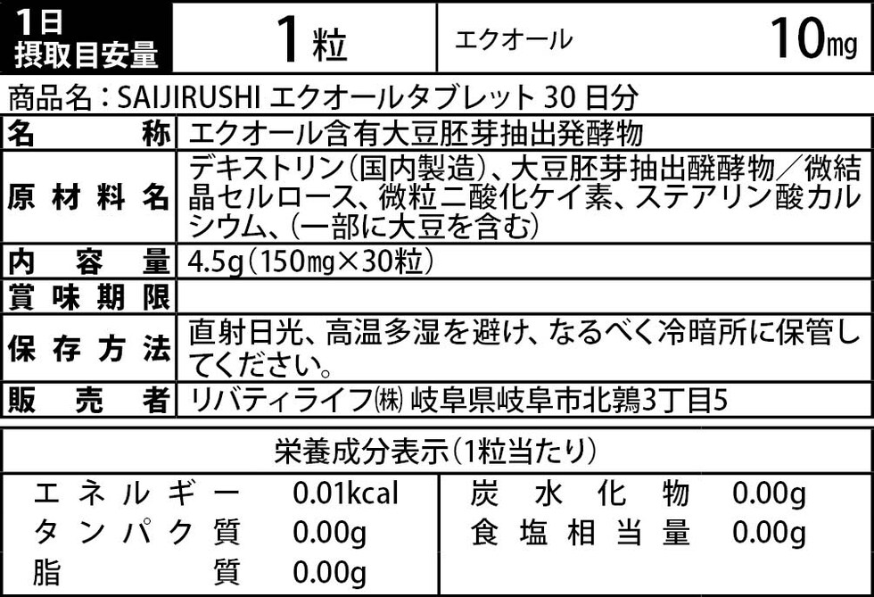 成分表