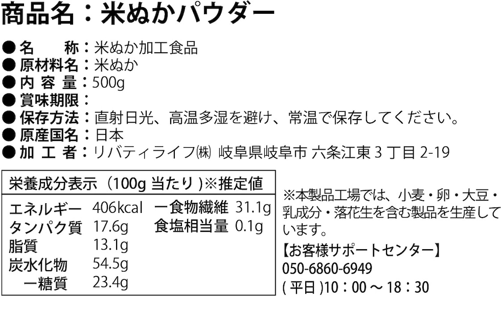 成分表