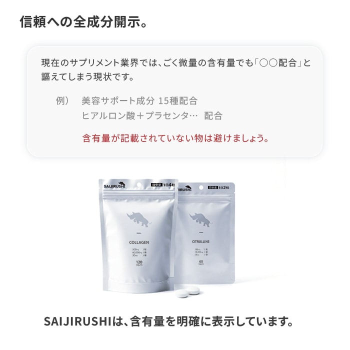 信頼への全成分開示