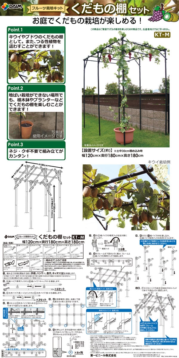 お庭でくだもの栽培が楽しめる！