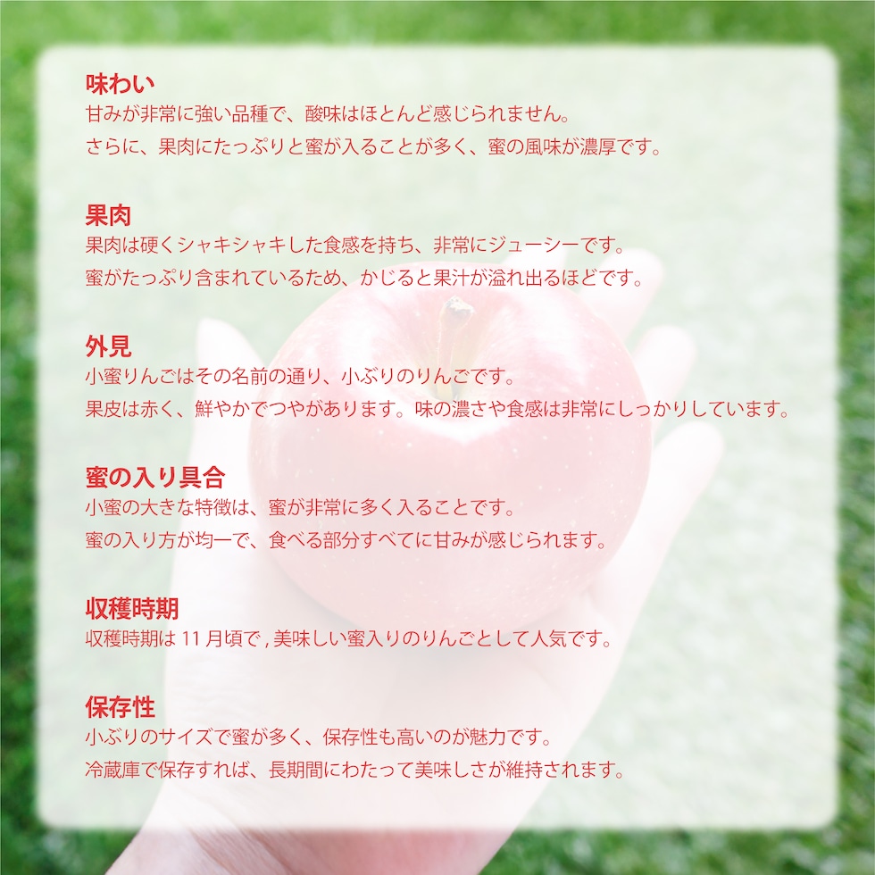 小蜜りんごの特徴