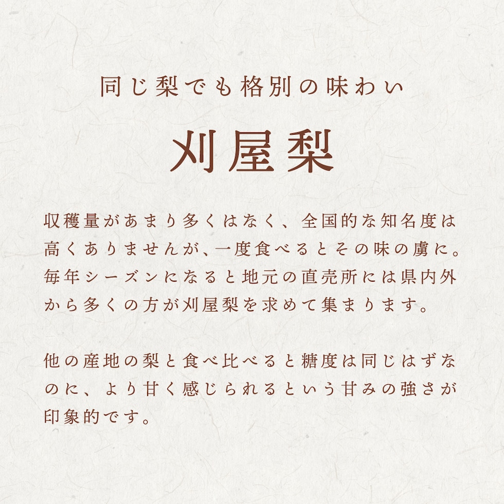 刈屋梨について