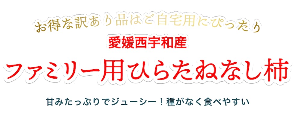 ファミリー用ひらたねなし柿