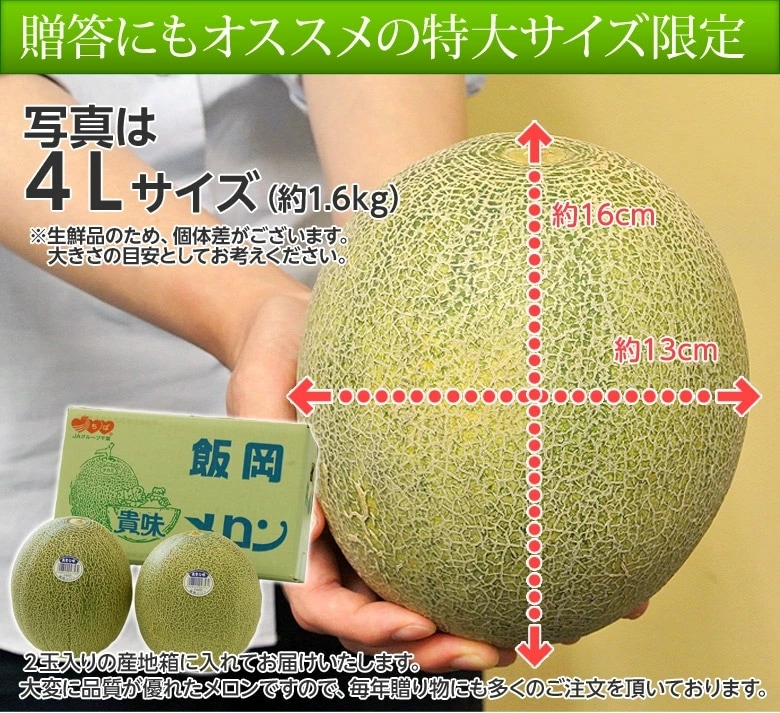 贈答にもオススメな特大サイズ