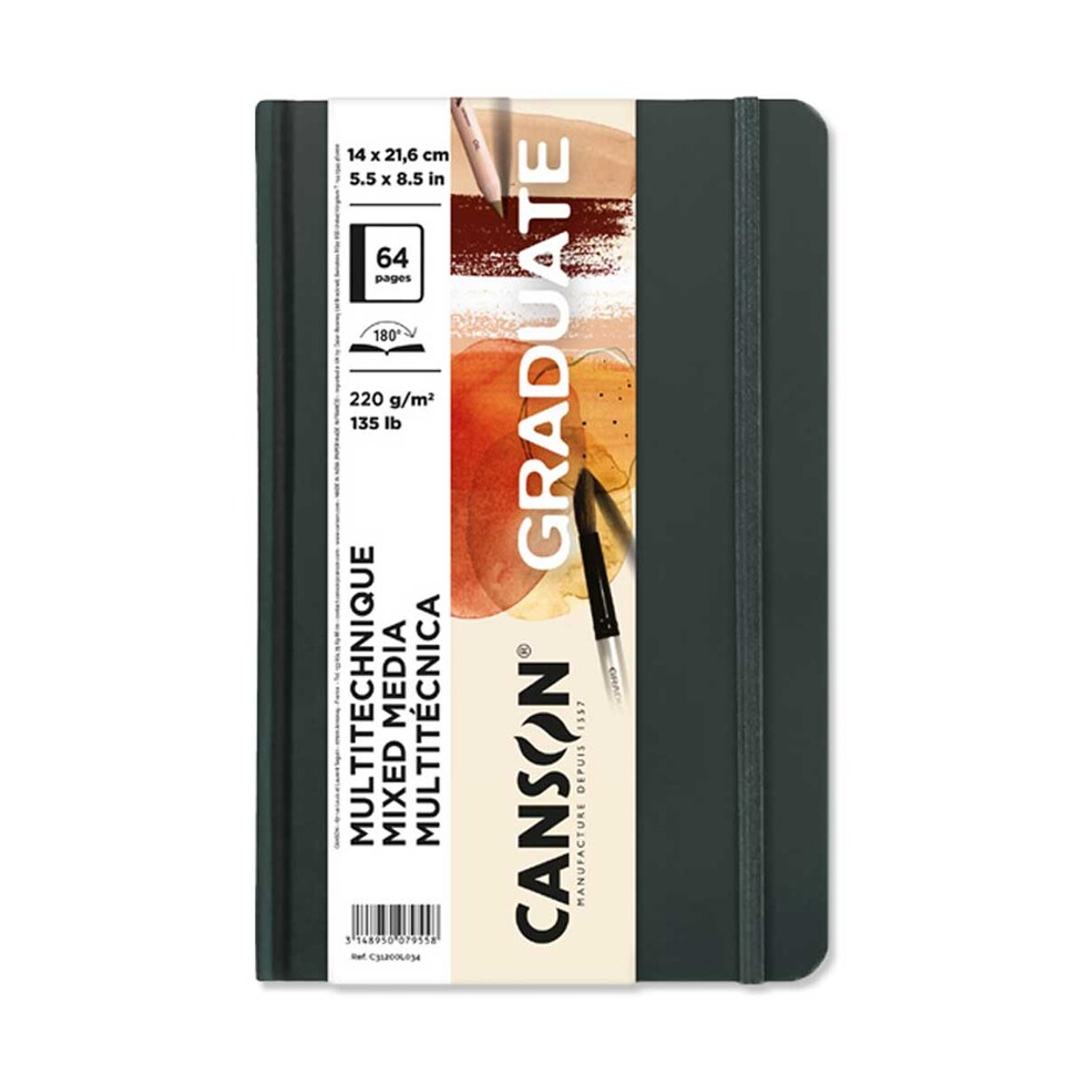 キャンソン グラジュエイトブック ミックスメディア ナチュラルペーパー A5変型 (C31200L034)