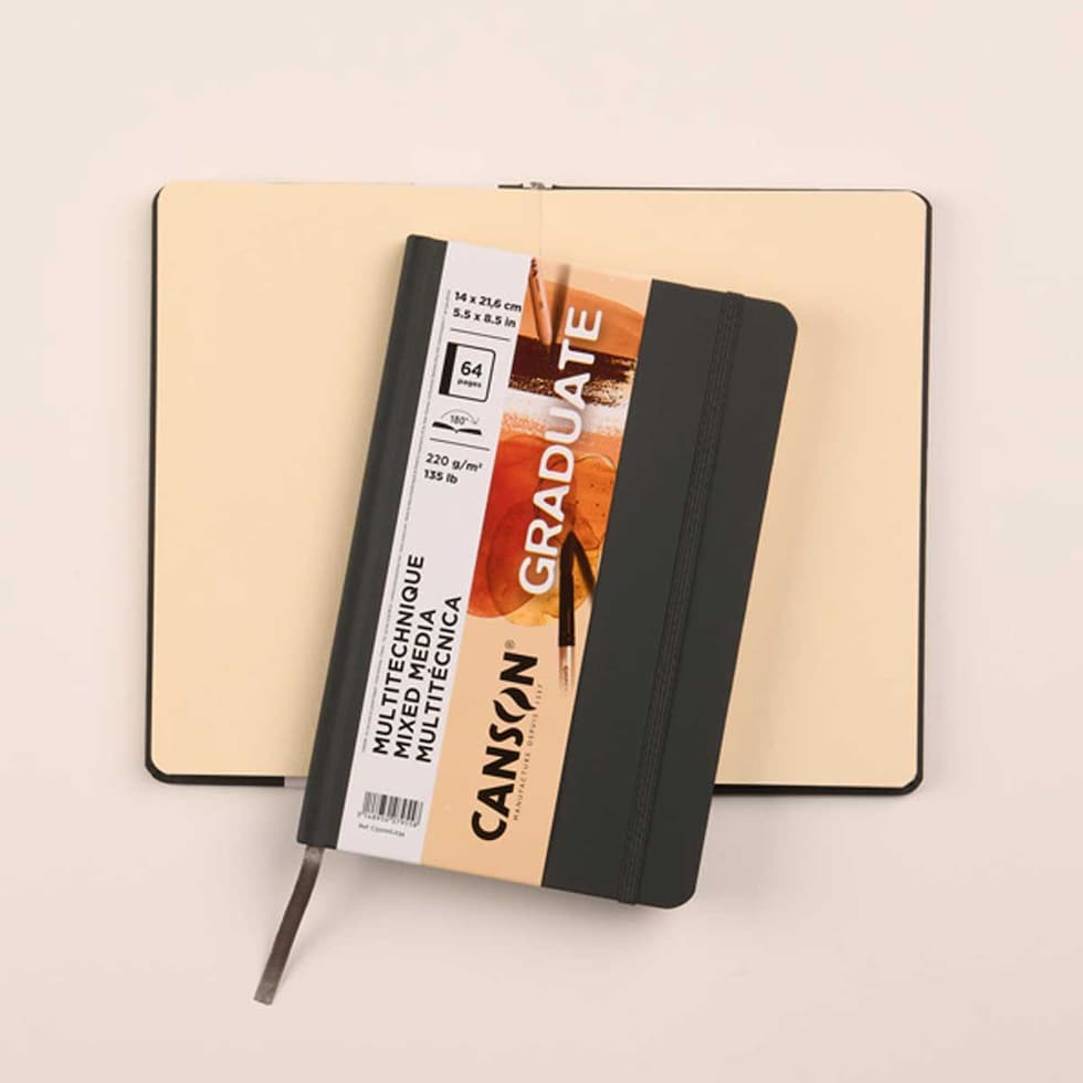 キャンソン グラジュエイトブック ミックスメディア ナチュラルペーパー A5変型 (C31200L034)