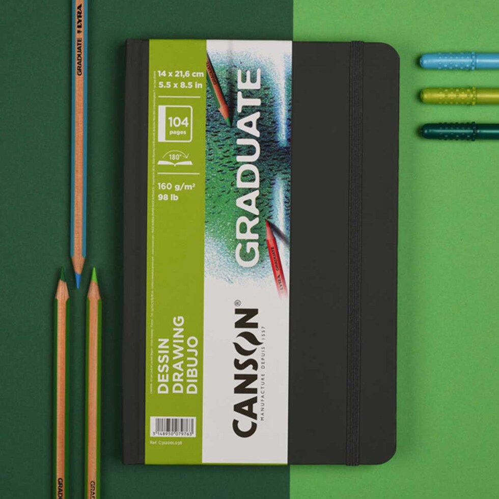 キャンソン グラジュエイトブック ドローイング ホワイトペーパー A5変型 (C31200L038)