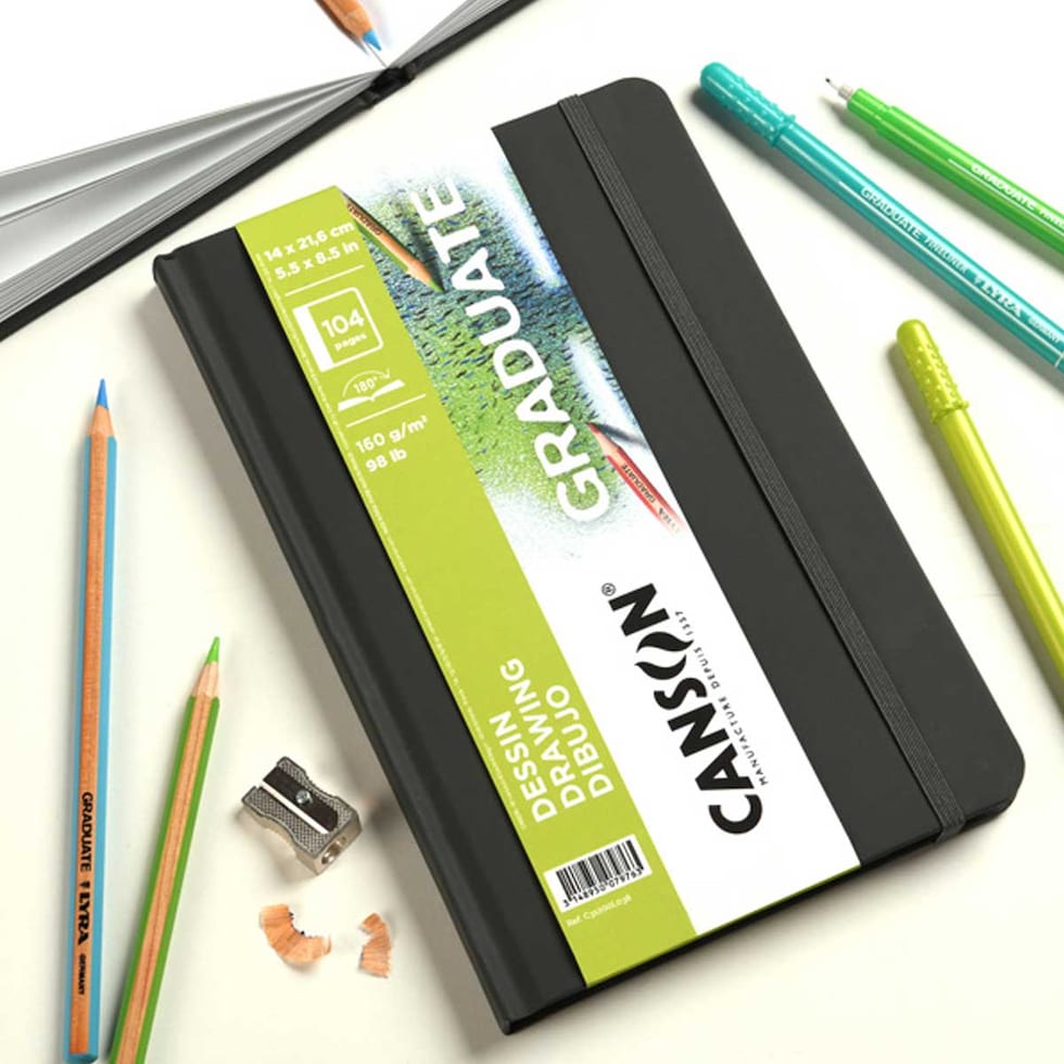 キャンソン グラジュエイトブック ドローイング ホワイトペーパー A5変型 (C31200L038)