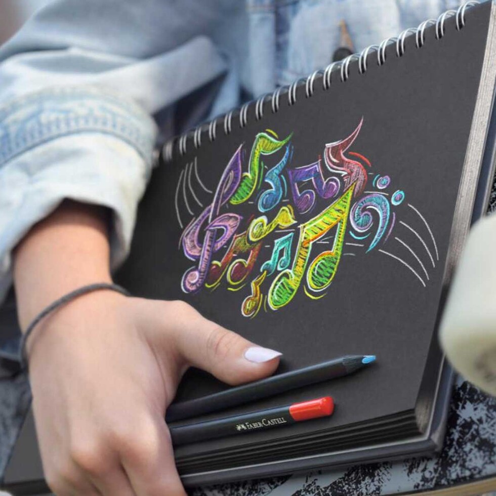 ファーバーカステル ブラックエディション色鉛筆セット ネオン&パステル12色 紙箱入り (116410)