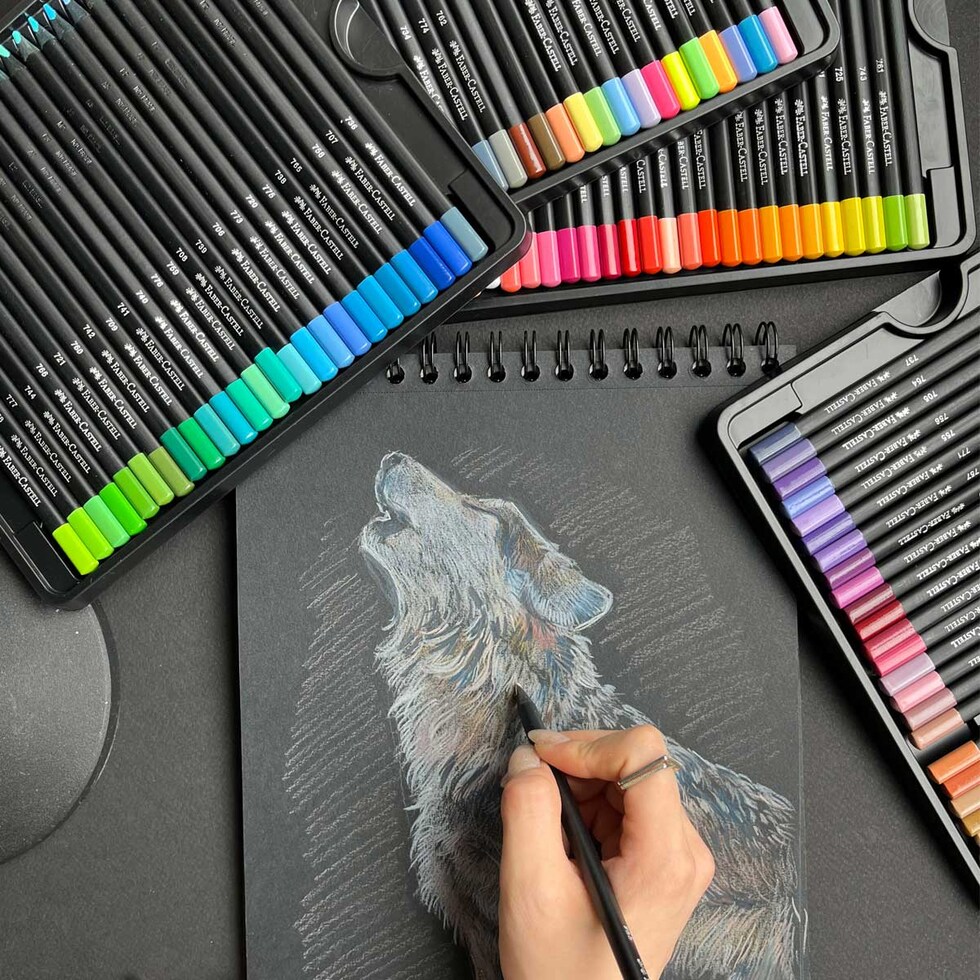 ファーバーカステル ブラックエディション色鉛筆セット 12色 紙箱入り (116412)