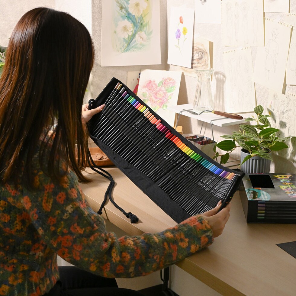 ファーバーカステル ブラックエディション 72色ペンシルロール (116418)