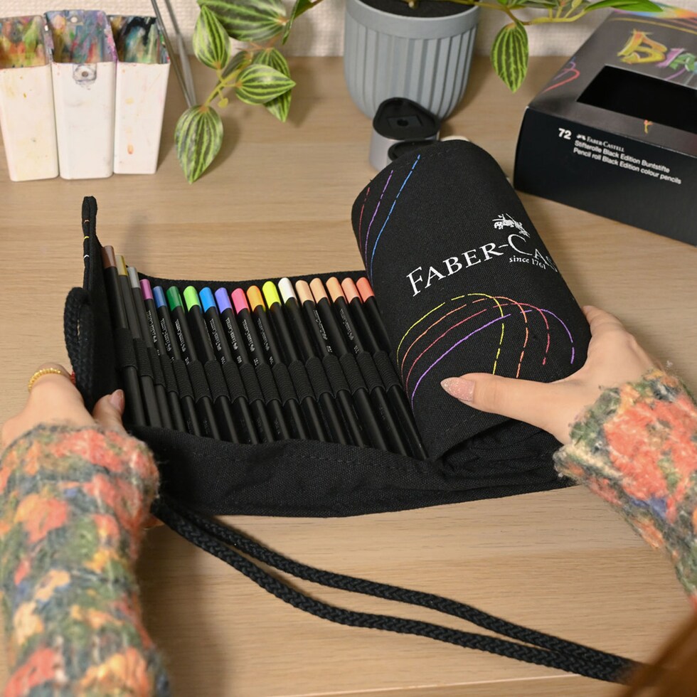 ファーバーカステル ブラックエディション 72色ペンシルロール (116418)