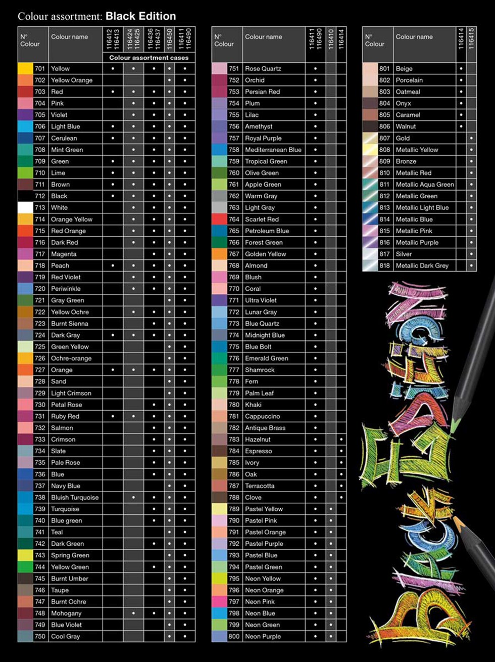 ファーバーカステル ブラックエディション色鉛筆セット 36色 缶入り (116437)