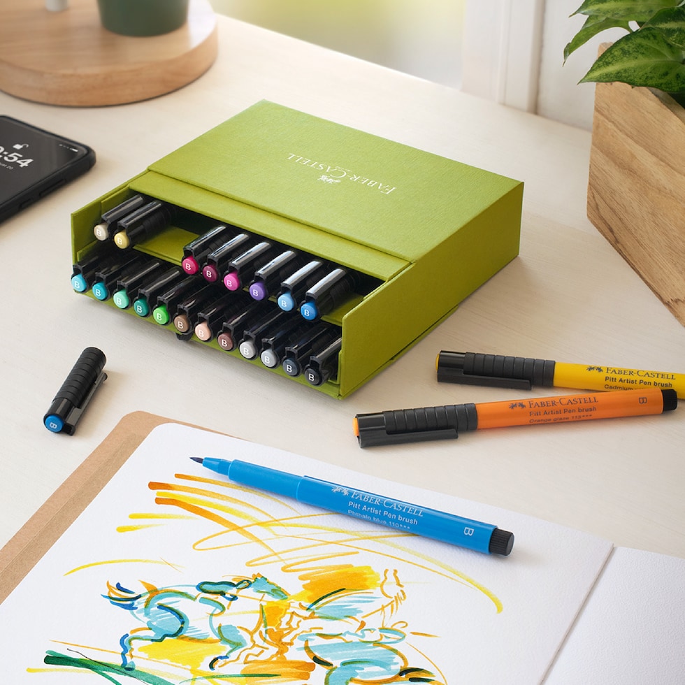 ファーバーカステル ピットアーティストペンスタジオボックス 24色セット NEW (167191)