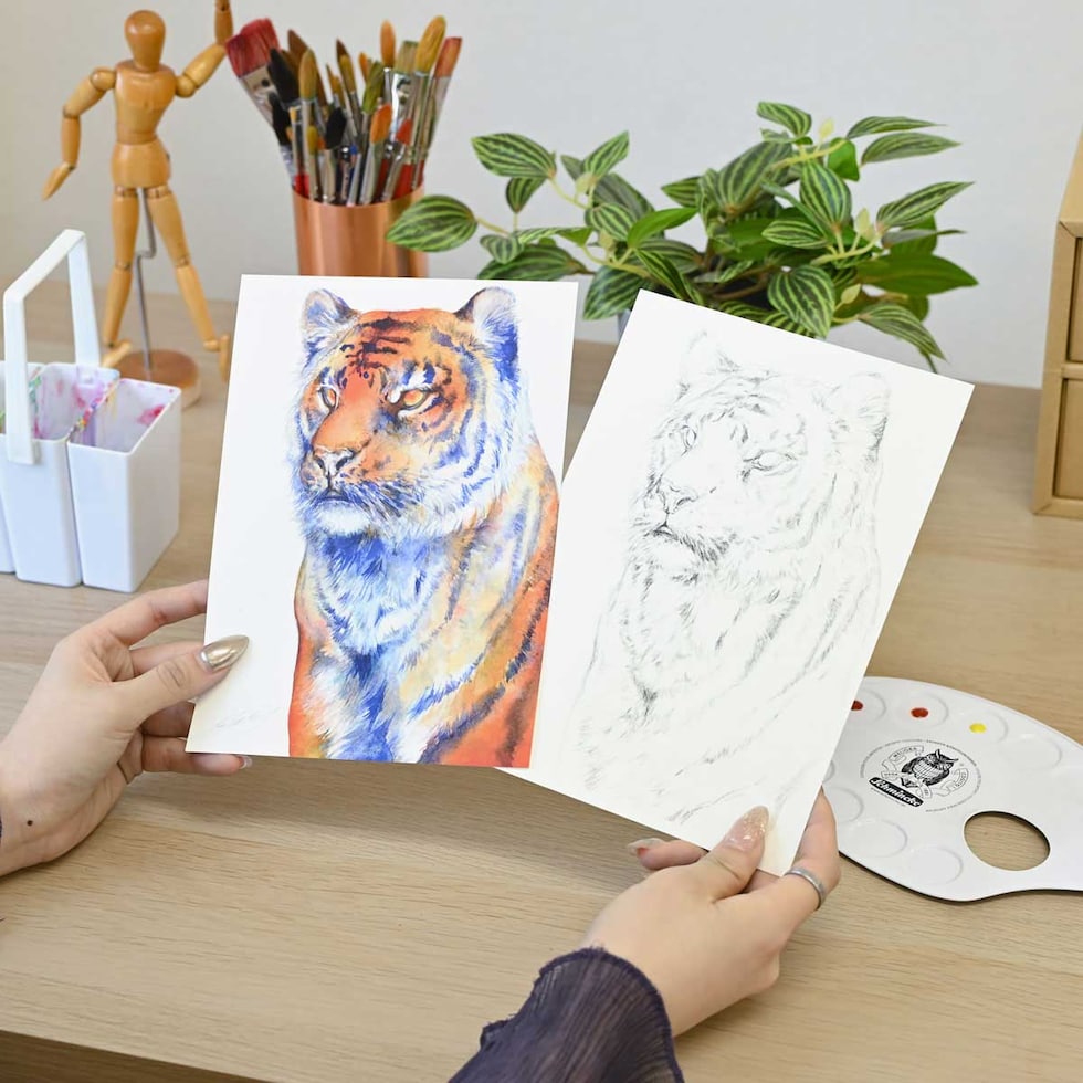 MINORI先生セレクト シュミンケ ホラダム 透明水彩絵具5色 ドットメタルパレット＆インターロンセット