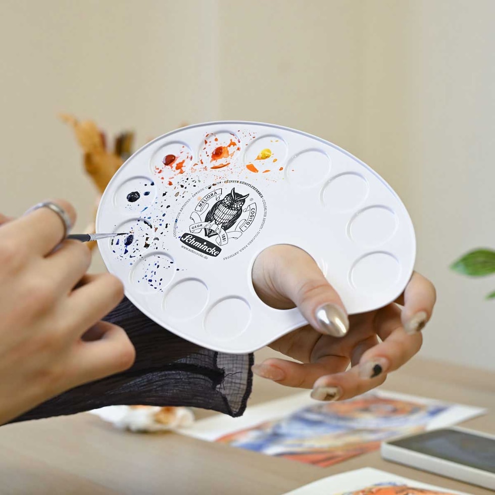 MINORI先生セレクト シュミンケ ホラダム 透明水彩絵具5色 ドットメタルパレット＆インターロンセット