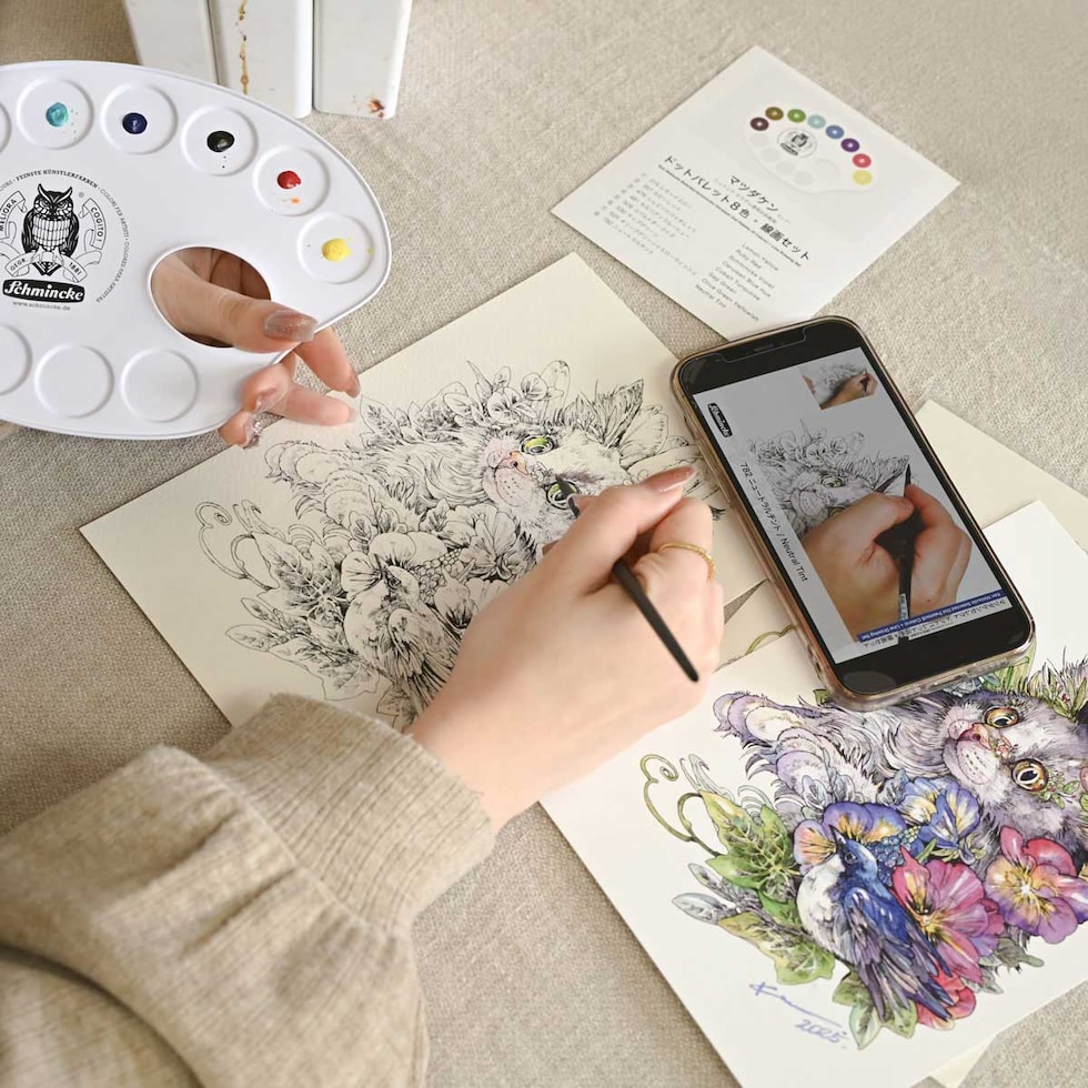 (系列店限定) シュミンケ マツダケン ドットパレットセット＋インターロン1026?2号 Shmincke ネコポス可