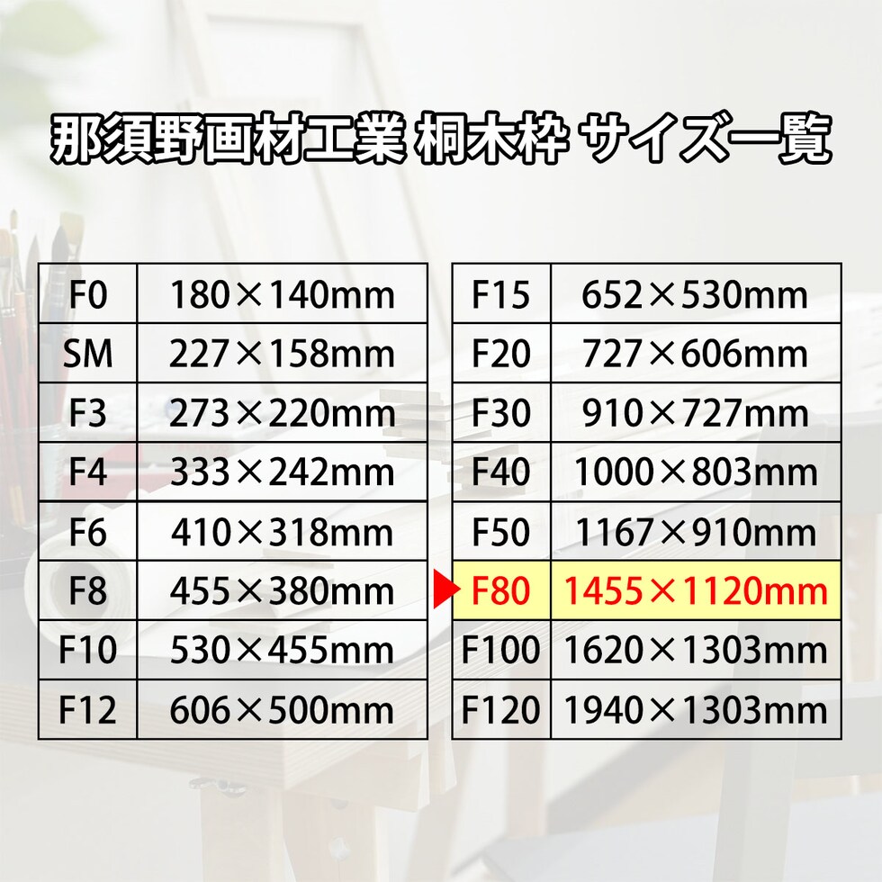 那須野画材工業 桐木枠 F80