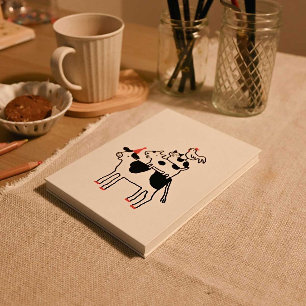 フェリッティ アーティストスケッチブック B6 ブレーメンの牛柄隊 artist by 錫村千景 (FESB-30171) ネコポス可