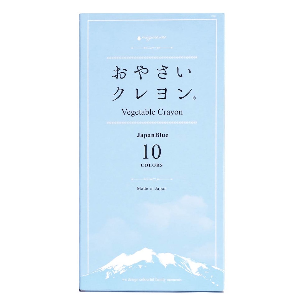 mizuiro おやさいクレヨン JapanBlue 10色 (ST-VEGI006)