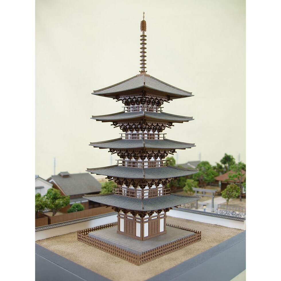 さんけい なつかしのジオラマ S=1/150 五重塔 (MP03-11)