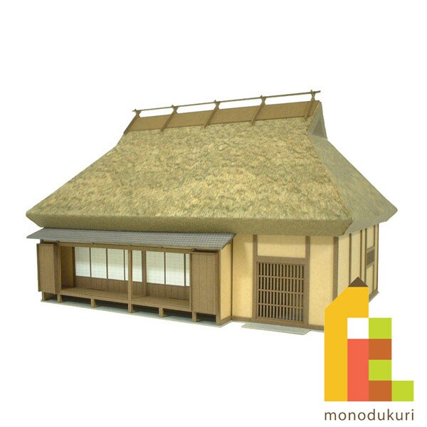 さんけい 情景 S=1/87・80 茅葺民家-1 (MK05-07)