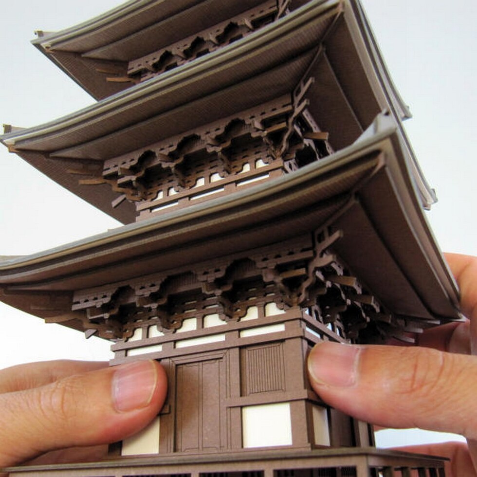 さんけい 情景 S=1/87・80 三重塔 (MK05-30)