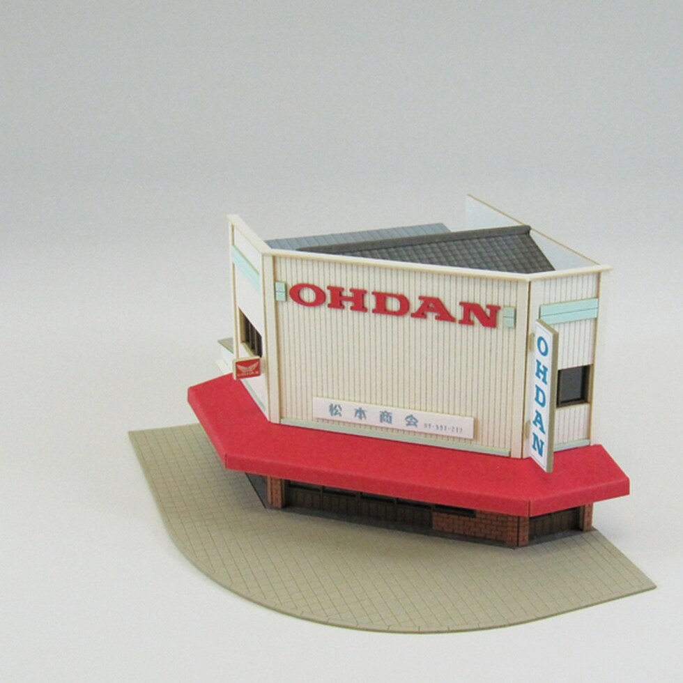 さんけい なつかしのジオラマ S=1/150 バイク屋 (MP03-60)