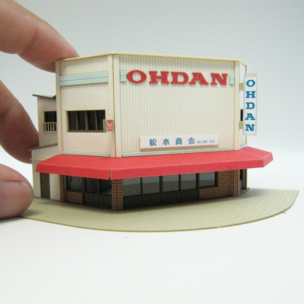 さんけい なつかしのジオラマ S=1/150 バイク屋 (MP03-60)