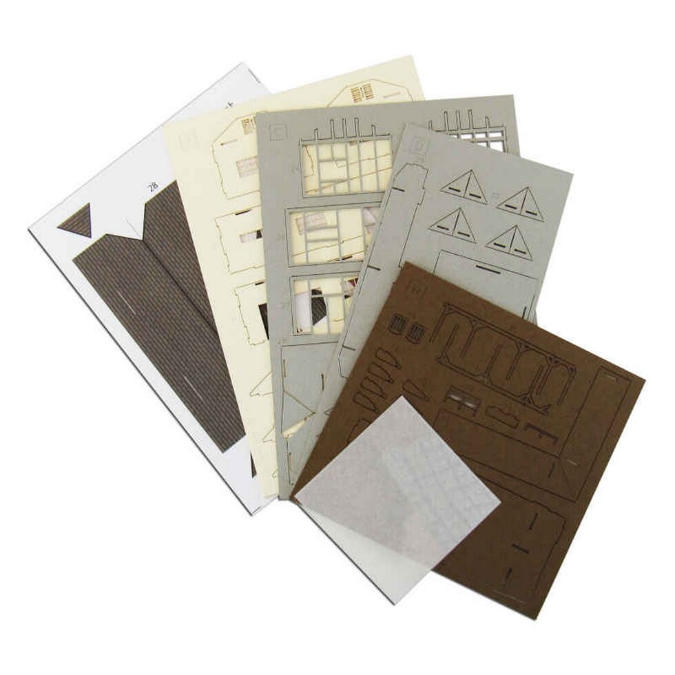 さんけい なつかしのジオラマ S=1/150 駅舎H (MP03-65)